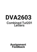 DVA2603 - Tutorial Letters 201 (Merged) (2018-2021) (Questions&Answers)