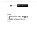 Operations & Supply Chain Management - Homework
