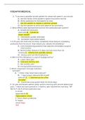 FTECH 144 FISDAP #3 MEDICAL QUESTIONS/ANSWERS STUDY  GUIDE