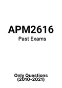 APM2616 - Past Exam Papers (2010-2021)