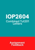 IOP2604 - Assignment PACK (2017-2021)
