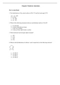 ORGANIC CHEMISTRY- DIAGRAM, PRACTICES AND SOLUTION KEYS