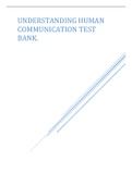 Understanding Human Communication Test Bank.