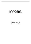 IOP2603 EXAM PACK 2021 