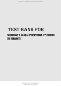Ferrante's Sociology(8th Edition) A Global Perspective Latest Test Banks.