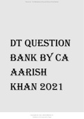 DT QUESTION BANK BY CA AARISH KHAN 2021.