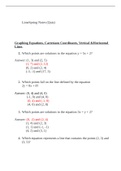 Graphing Equations, Cartesians Coordinates, Vertical &Horizontal Lines 