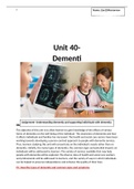 Unit 40 - Dementia Care- Health and Social Care - P1,P2,M1,P3,P4,M2,D1 - Task 1 & 2 - Extended Diploma