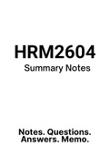 HRM2604 - Notes (Summary)