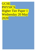 GCSE PHYSICS Higher Tier Paper 1