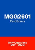 MGG2601 - Past Exam Papers (2011-2020) 