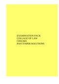 EXAMINATION PACK COLLAGE OF LAW CRW2601 PAST PAPER SOLUTIONS