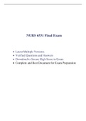 NURS6531N Final Exam (2 Versions, Latest-2021), NURS6531N Midterm Exam (2 Versions, Latest-2021) (100 Q & A in Each Version) & NURS6531N Week 1, 2, 4, 6, 7, 9, 11 Quiz |Verified Q & A, Complete Document for EXAM|