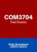COM3704 - Exam Questions PACK (2013-2021)