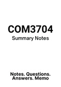 COM3704 (Notes, QuestionsPACK, Tut201 Letters)