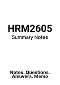 HRM2605 - Notes (Summary)