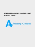 AT1 PHARMACOLOGY PRACTICE A AND B LATEST UPDATE 2021.