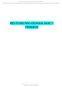 HESI STUDY PHYSIOLOGICAL HEALTH PROBLEMS
