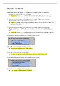 Exam (elaborations)Statistics PSY 230 Chapter 1 Homework 1.1