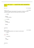 MATH 302 QUIZ 1 – QUESTION AND ANSWERS – SET 4 ( LATEST UPDATE )