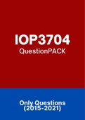 IOP3704 - Exam Question PACK (2015-2021)