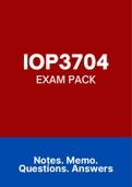 IOP3704 (ExamPACK, QuestionPACK, Tut201 Memos)