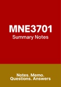 MNE3701 - Notes (Summary)