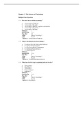 PSYC 1100Test 1 Questions and Solutions