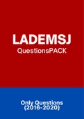 LADEMSJ - Exam Questions PACK (2016-2020)