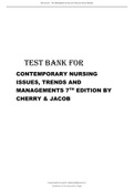 Contemporary Nursing Issues Trends and Management 7th Edition by Cherry and Jacob Test Bank