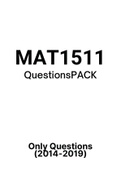 MAT1511 (ExamPACK, QuestionPACK, Tut201 Letters)