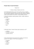 Math Exam questions and Answers