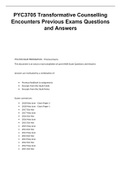 PYC3705 Transformative Counselling Encounters Previous Exams Questions and Answers