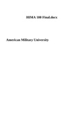 HIMA 100 Final.docx American Military University