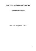 SCK3703: COMMUNITY WORK ASSIGNMENT 02 2021.