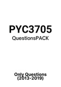 PYC3705 - Exam Questions Papers (2013-2019) 