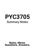 PYC3705 (Notes, ExamPACK, QuestionPACK, Tut201 Memos)
