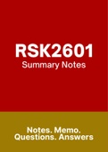 RSK2601 - Notes (Summary)