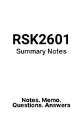 RSK2601 - Notes (Summary) 