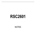 RSC2601 Summarised Study Notes