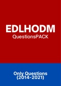EDLHODM - Exam Questions PACK (2014-2021)