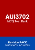 AUI3702 - MCQ Test Bank (2022)