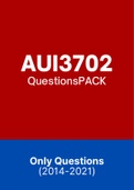 AUI3702 - Exam Questions PACK (2014-2021)