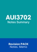AUI3702 - Notes (Summary)