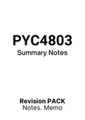 PYC4803 (Notes, ExamPACK, QuestionPACK)