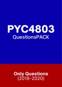 PYC4803 - Exam Questions PACK (2019-2020)