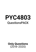 PYC4803 - Exam Questions PACK (2019-2020)