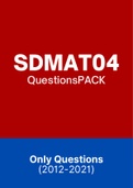 SDMAT04 - Exam Questions PACK (2012-2021)