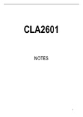 CLA2601 Summarised Study Notes