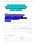 Community & Public Health Nursing Promoting The Publics Health 8th Edition By Allender , Judith - T